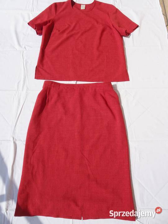 Komplet Garsonka Bluzka Spódnica Koralowa 44 46 małopolskie Nowy Sącz sprzedam