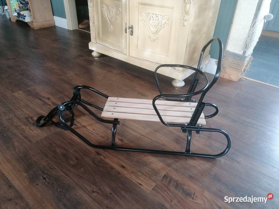 Sanki dziecięce z oparciem regulowanym pchaczem Sierakowice