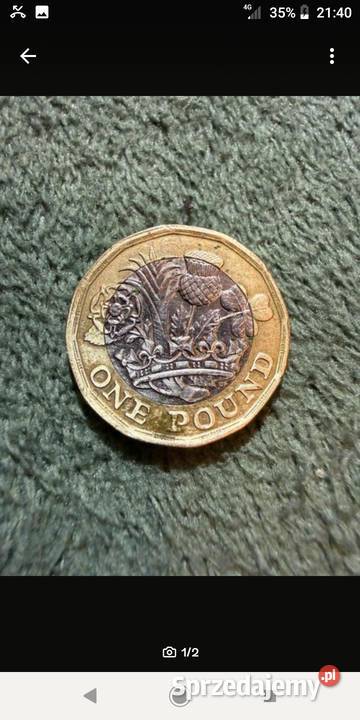 NiMoneta o nominale 1 funta szterlinga GBP z Wrocław sprzedam