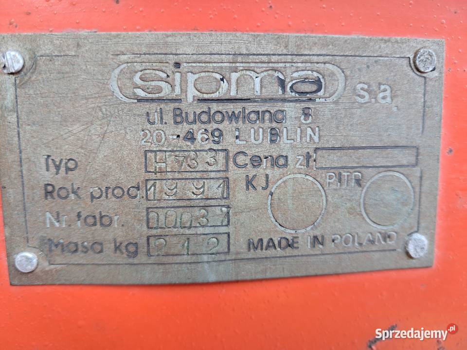 Gniotownik do zboża Sipma H733 Kąkolewo sprzedam