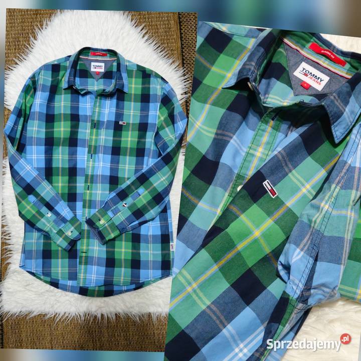 Super koszula Tommy Hilfiger rozmiar L zielony lubelskie