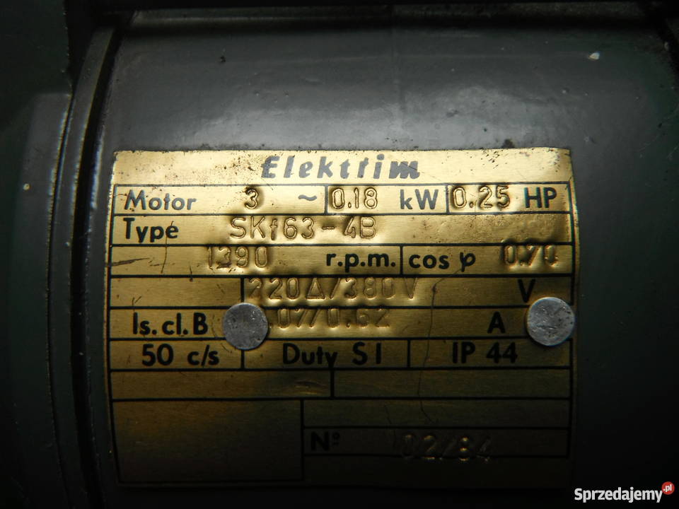 Silnik SKf634B 018kW 1390 obr 220380V Elektrim