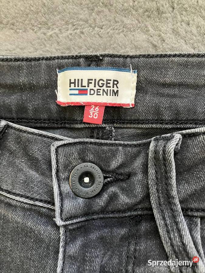 Grafitowe jeansy rurki Tommy Hilfiger spodnie Dżins  sprzedam
