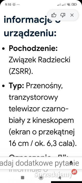 Telewizor radziecki elektronika 16 Kielce