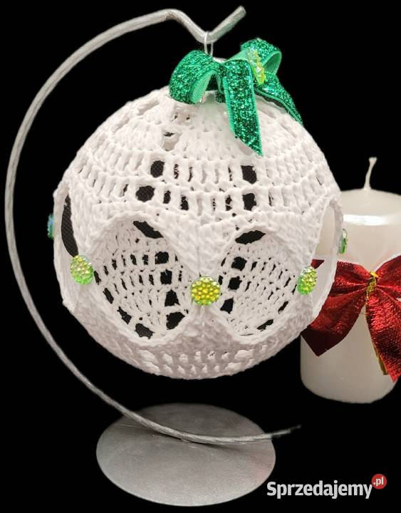 Bombka ręcznie wykonana na stojaku Boże Narodzenie Krzywaczka