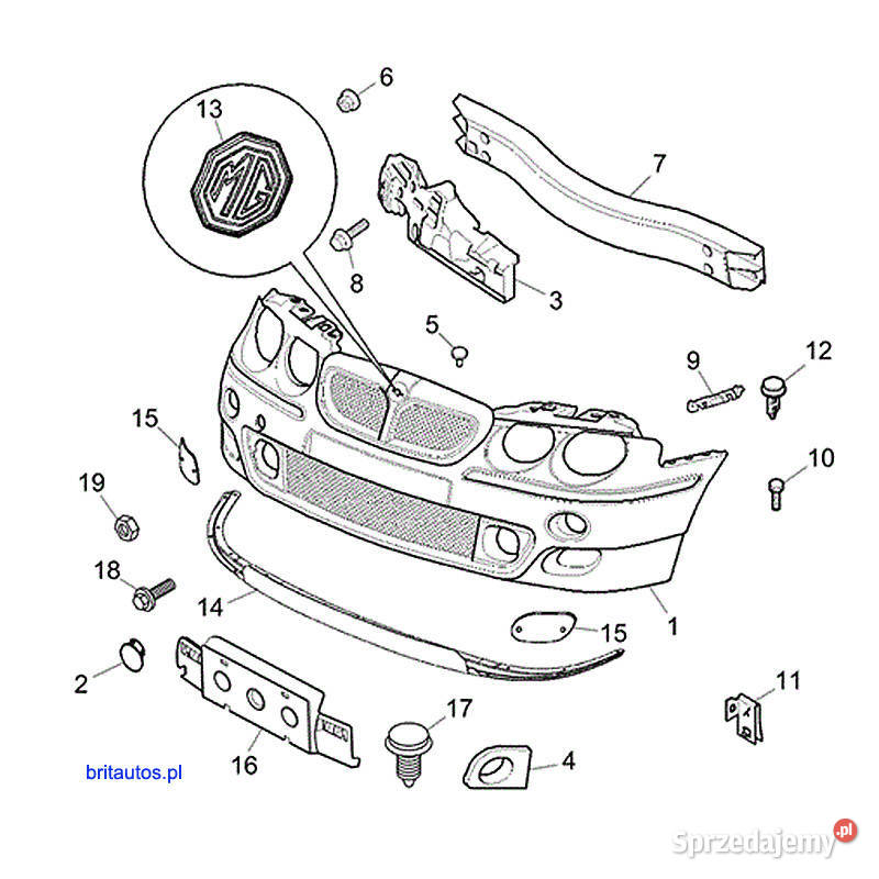 NOWY KIERUNKOWSKAZ ZDERZAKA MG ZT MG ZTT Kierunkowskazy