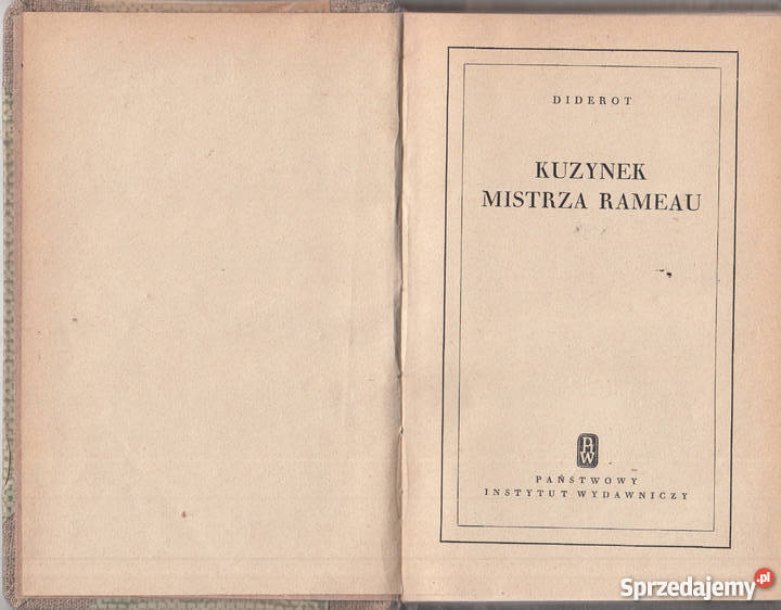 02640 KUZYNEK MISTRZA RAMEAU DIDEROT Czyrna