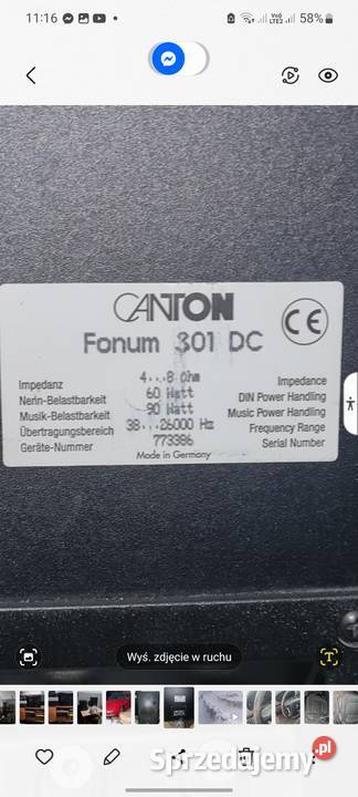 Głośniki canton fonum 301 DC opolskie Kluczbork sprzedam