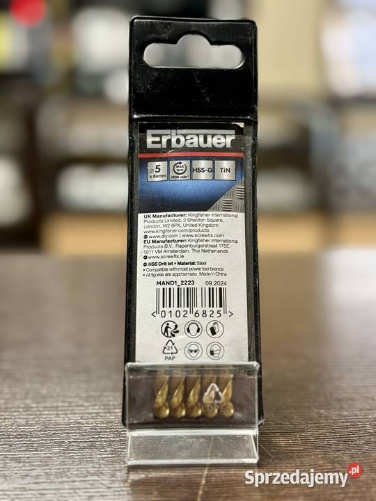 Wiertła HSS Erbauer 5 x 86mm 5 Elbląg