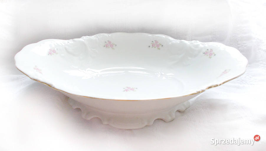 duży półmisek prl vintage naczynia prl misa w biały Szczecin sprzedam