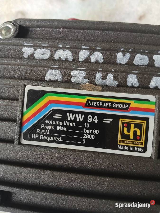 Pompa wysokociśnieniowa do myjki INTERPUMP 90 Myjki ciśnieniowe Łódź