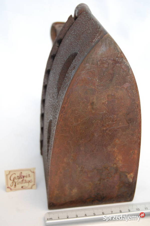 Antyczne przedwojenne żeliwne żelazko na węgiel Lublin