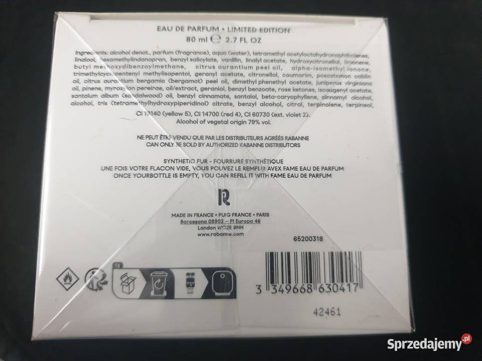 Paco Rabanne Fame The Couture Edition 80 ml Woda Paco Rabanne Kosmetyki i perfumy Radom