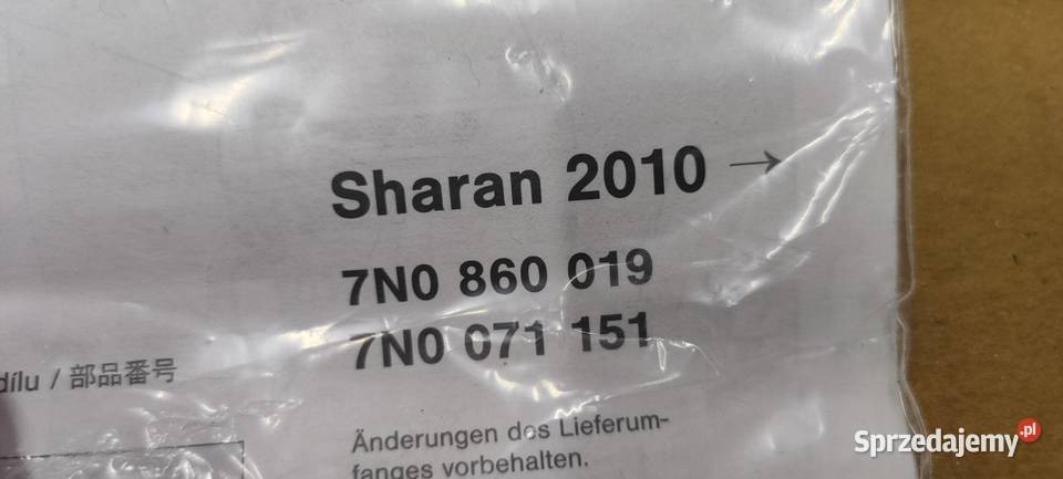 Oryginalne belki dachowe bagażnik VW Sharan II Gorzów Wielkopolski