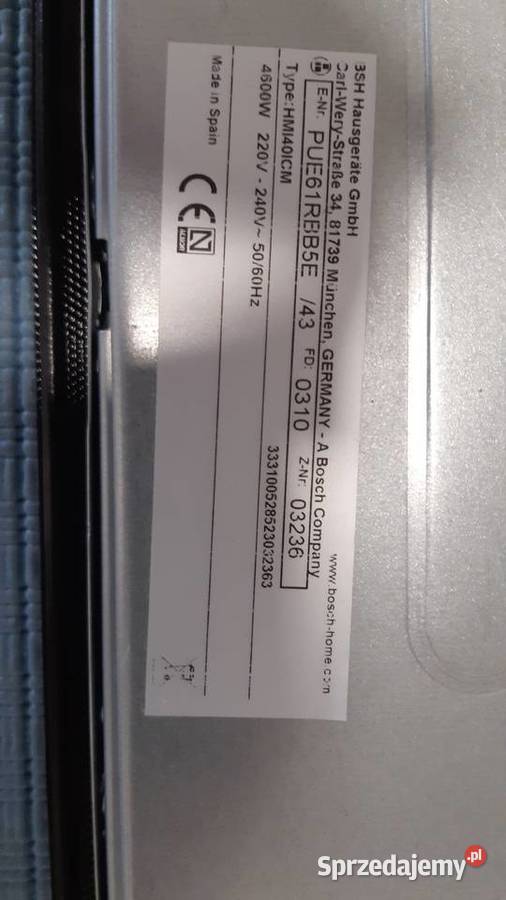 Płyta indukcyjna Bosch PUE61RBB5E Czetowice