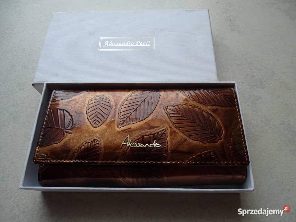 Skórzany lakierowany portfel ALESSANDRO PAOLI mazowieckie Różan