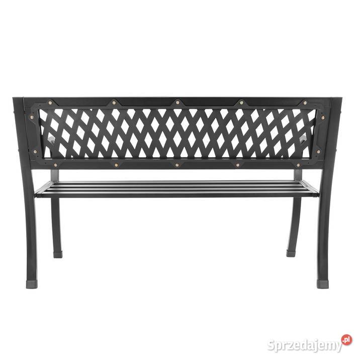 Ażurowa ławka ogrodowa z oparciem parkowa