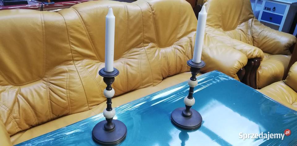 Świeczniki świeca świecznik stylowy stary z Garwolin