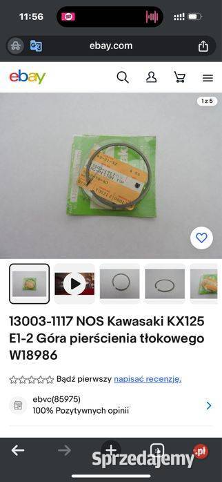 130031117 NOS Kawasaki KX125 Pierscien Góra Poznań sprzedam
