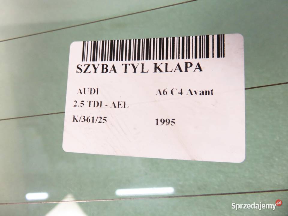 SZYBA TYLNA AUDI A6 C4 KOMBI