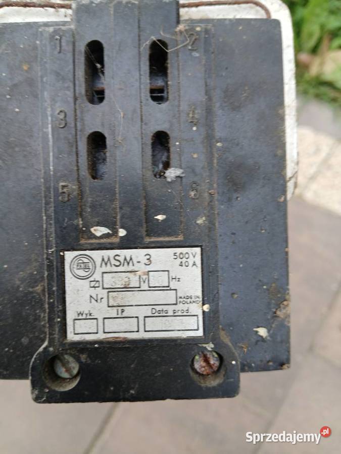 Stycznik 3 fazowy MSM 3 500V 40A Pozostałe Lubochnia