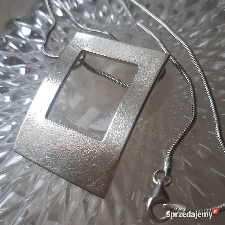 Naszyjnik damski srebro szczotkowane Zgierz sprzedam