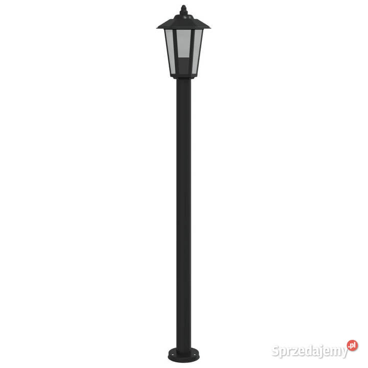 Lampy ogrodowe na słupku 3 czarne 120 stal mazowieckie