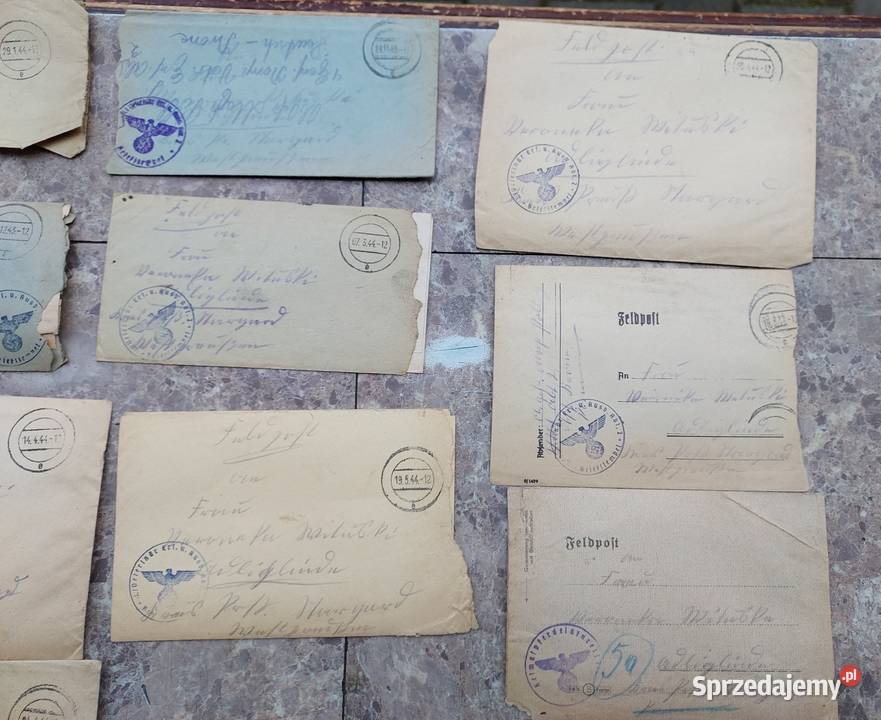 Zestaw 14 listy 2WŚ 194344r Feldpost Tczew