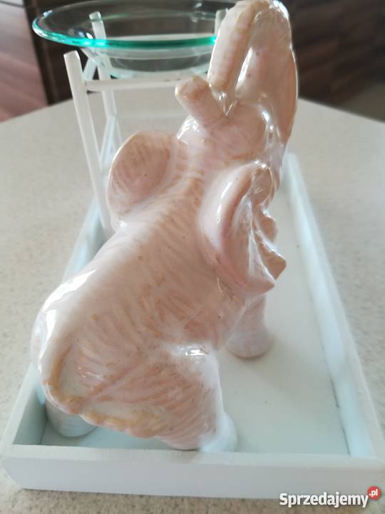 Lampka zapachowa dekoracja ozdoba słoń ceramika Zamość