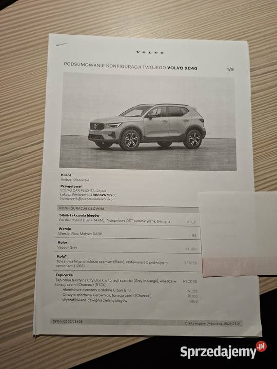 VOLVO xc40 2024 37000km Władysławowo