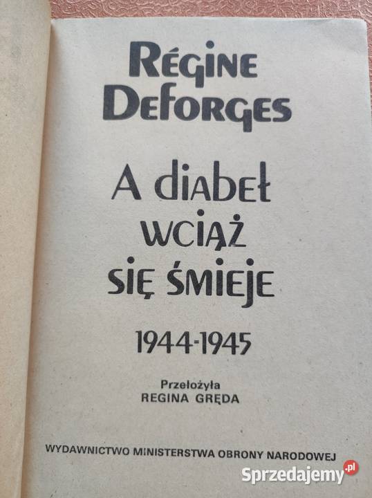 Rgine Deforges A diabeł wciąż się śmieje Kielce