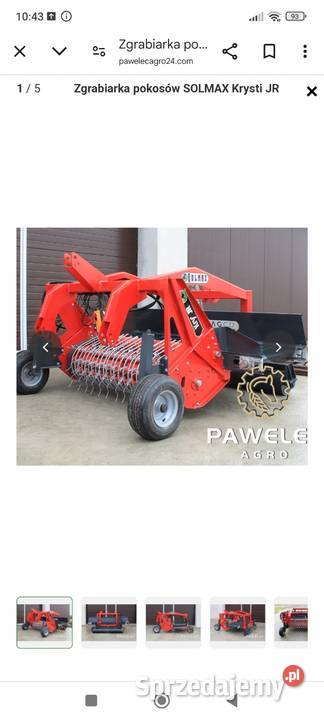 Przewracarka zgrabiarka fasoli grochu solmax