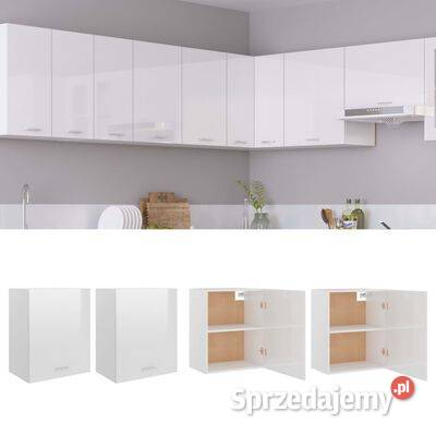 Szafki wiszące 2 wysoki połysk białe 50x31x60 Warszawa