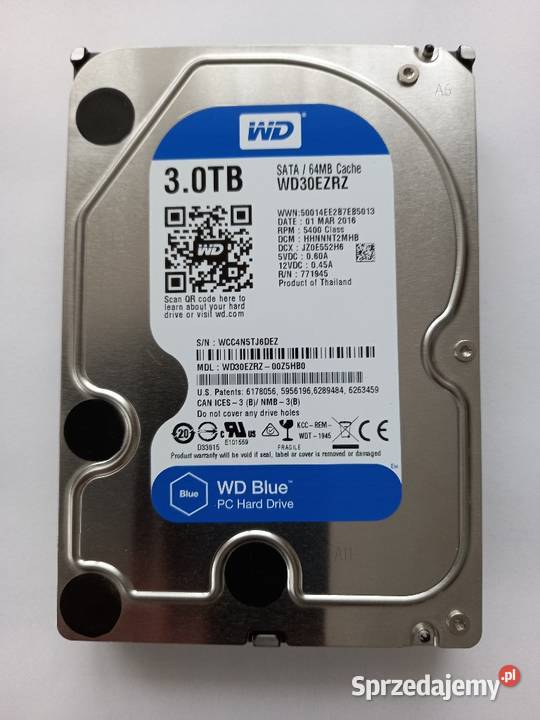 Dysk WD Blue 3TB SATA 35 WD30EZRZ 5400RPM Dyski Tomaszów Lubelski