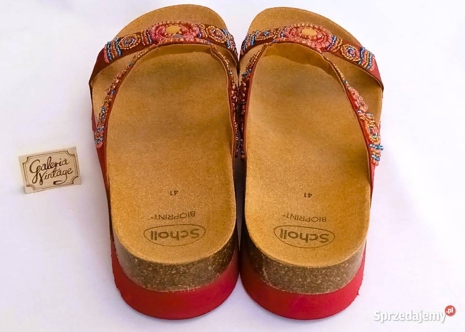 Nowe klapki damskie czerwone Scholl Bogota r 41 Scholl Lublin