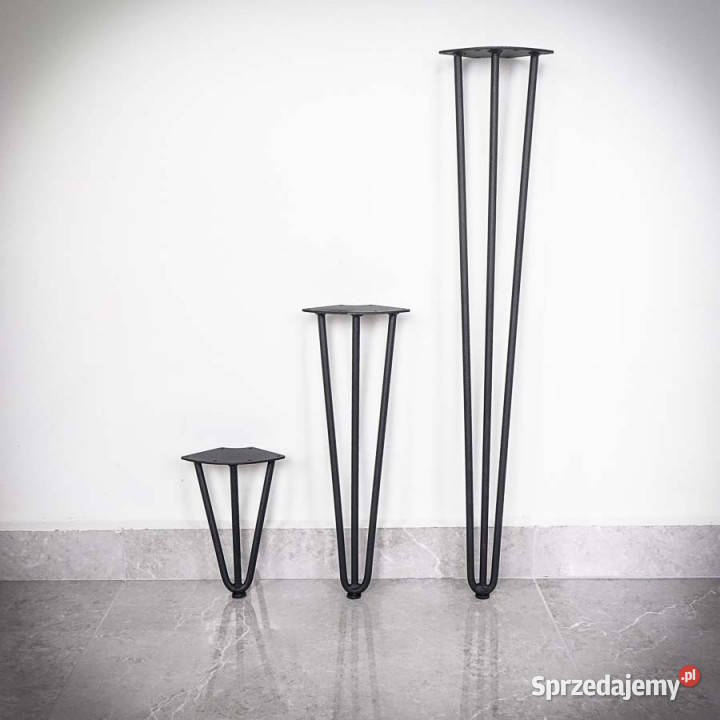 Noga HAIRPIN z pręta potrójna 73 CZARNA 73cm Nogi i nóżki świętokrzyskie Chmielnik