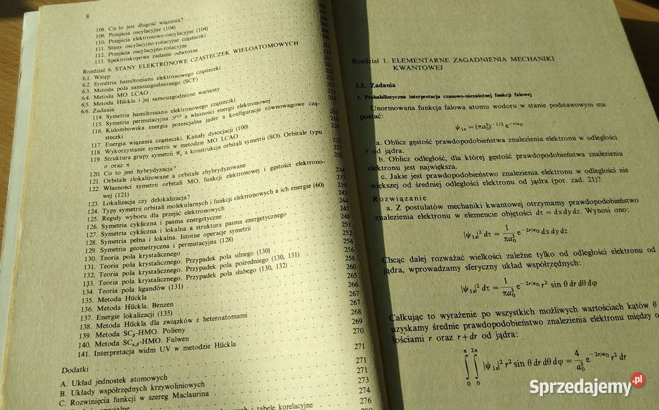 Zadania z chemii kwantowej Pyżalski Kręglewski pomorskie Gdańsk