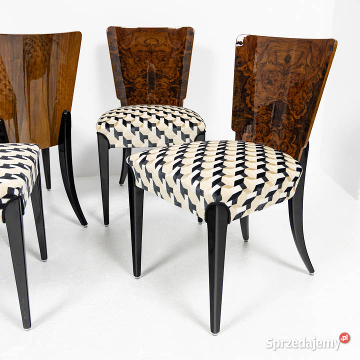Komplet 4 Krzeseł H214 JHalabala Modernizm Art Meble Meble sprzedam