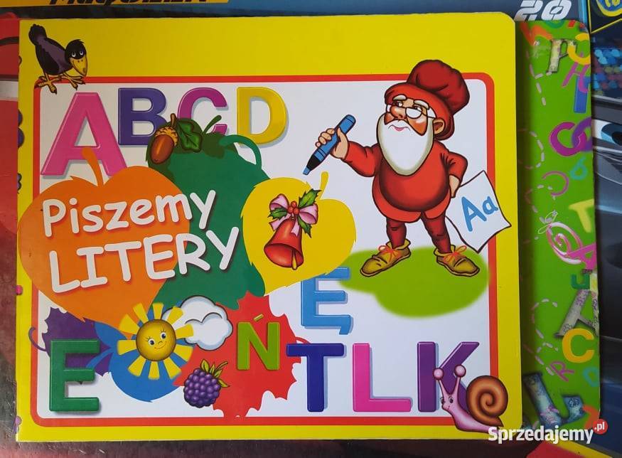 Książeczka zmazywalna do nauki pisania liter twarda Książki dla dzieci