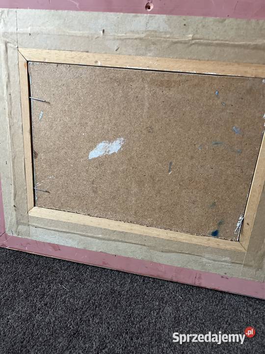 Obraz olejny zima sygnowany Zabrze