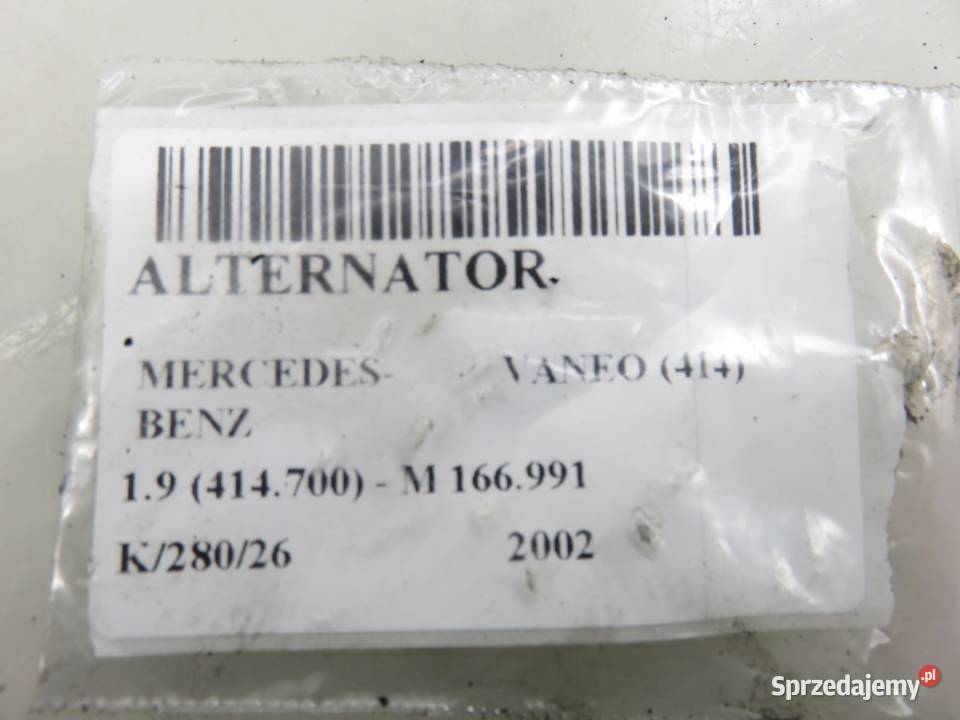 ALTERNATOR MERCEDES VANEO 19 osobowe