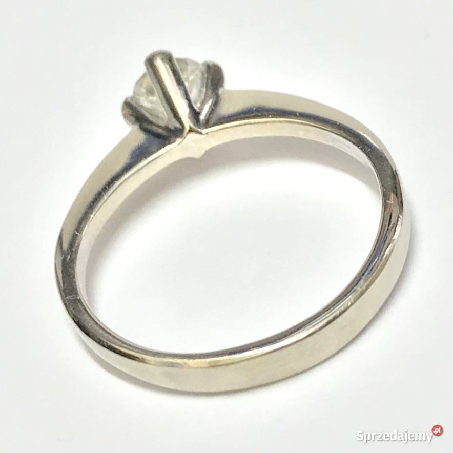 Złoty PIERŚCIONEK zaręczynowy 14K DIAMENT 033ct mazowieckie