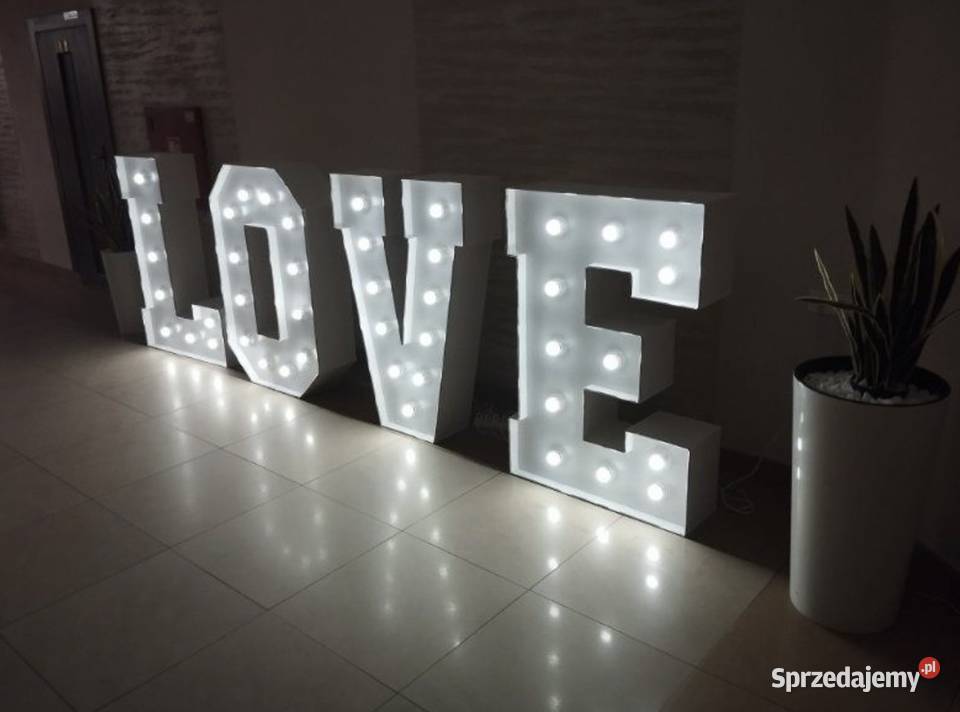 Wynajmę napis na uroczystości 250 napis love Żyrardów
