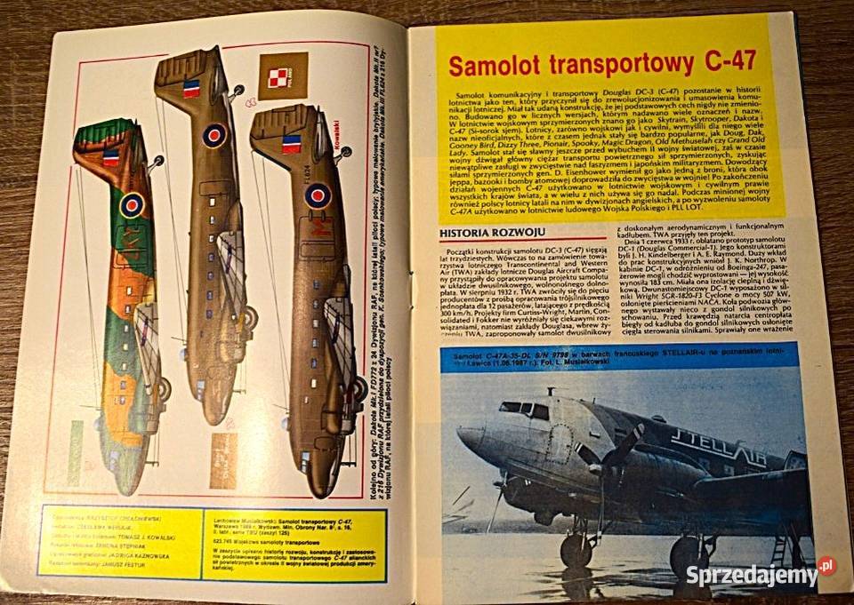 Samolot transportowy C 47 seria TBiU Chełmno