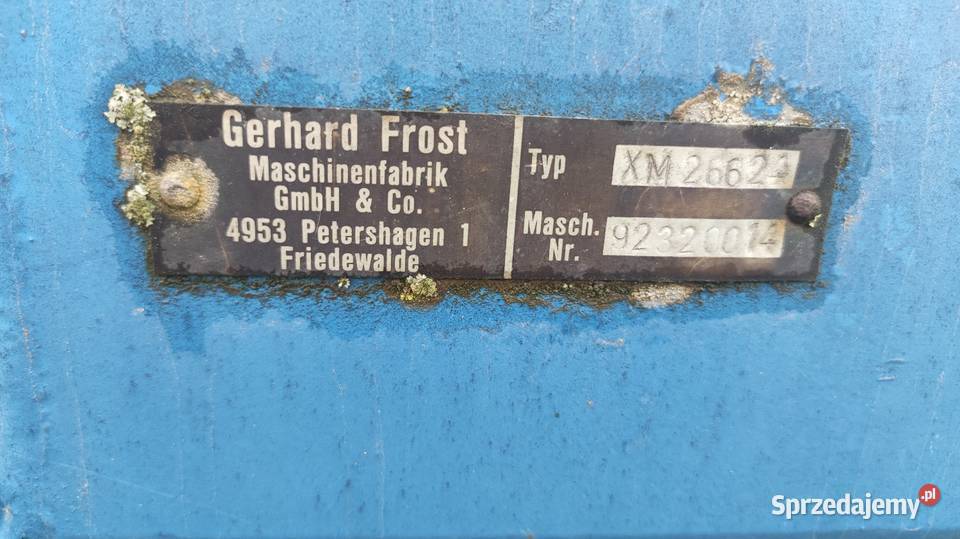 Talerzówka Frost 3m z siewnikiem do poplonu wał nieuszkodzony