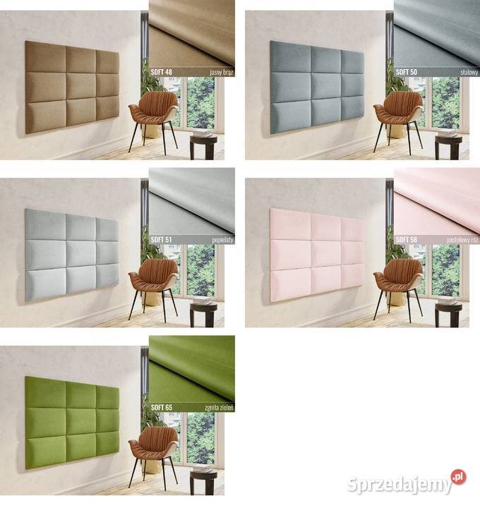 60 X 30 PANELE TAPICEROWANE ścienne SOFT kolory śląskie Gliwice