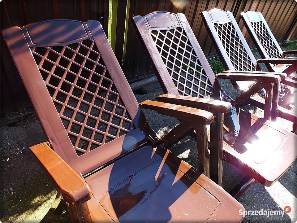 Komplet Krzesło Leżak ogrodowy składany Poduszki Żary sprzedam