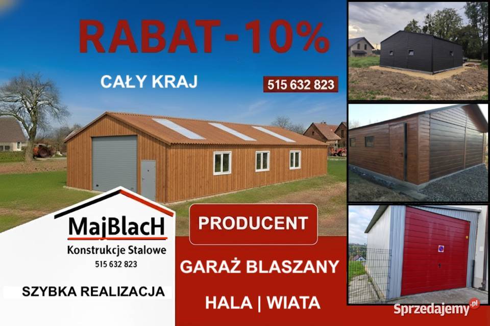 A28Rabat 20 Garaż ZŁOTY DĄB Hala Garaż RAL Sprzedaż Włoszczowa sprzedam