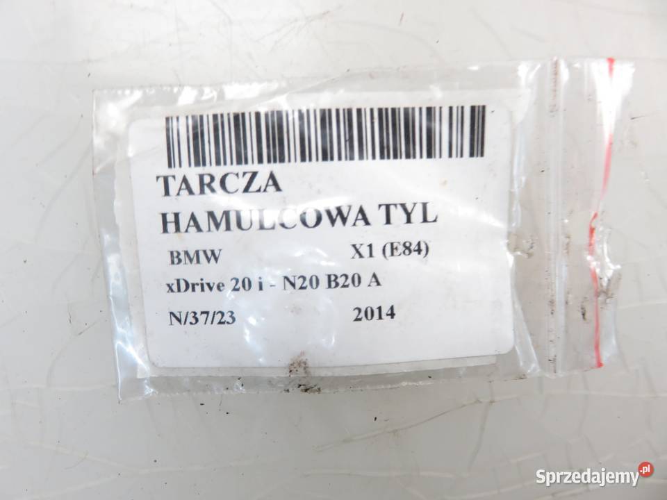 TARCZA HAMULCOWA TYŁ BMW X1 E84 xDrive