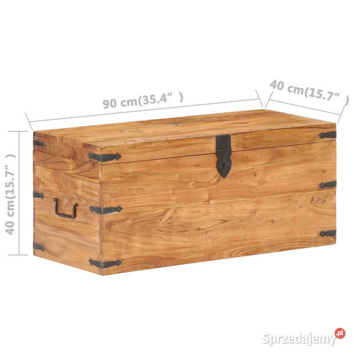 Skrzynia 90x40x40 lite drewno akacjowe WM289641 mazowieckie Warszawa sprzedam